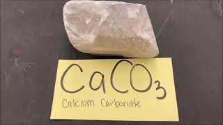 calcite calcium carbonate CaCO3 reacts with HCl hydrochloric acid [upl. by Budde]