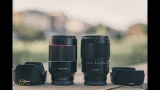 Samyang 35mm f14 AF vs Sony Zeiss 35mm f14 AF [upl. by Mall]