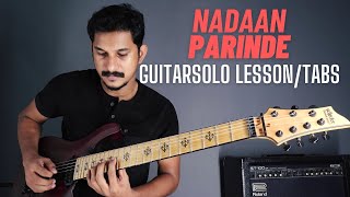 Nadaan Parinde Guitar Solo CoverLesson Tabs [upl. by Maharba498]