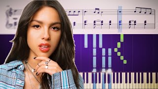 Olivia Rodrigo  traitor  Piano Tutorial  SHEETS [upl. by Ityak40]