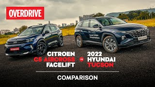 2022 Citroën C5 Aircross vs Hyundai Tucson comparative review  OVERDRIVE [upl. by Kantor684]