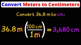 Convert Meters to Centimeters  m to cm  Dimensional Analysis  Eat Pi [upl. by Nalani]