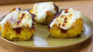 Plátano con queso y bocadillo en Airfryer 🧀 [upl. by Engeddi]