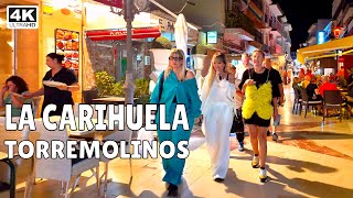 La Carihuela Torremolinos Summer Night Malaga Spain Relaxing Walking Tour 4K 60FPS Latest Update [upl. by Mandell206]