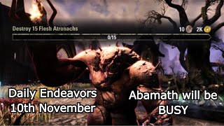 Abamath will be BUSY  Daily Endeavors Walkthrough  ESO 10th November [upl. by Simone]