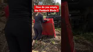 How do you empty the Paddock Blade  Let us show you 🤩 horsecare horses farming [upl. by Amlez]