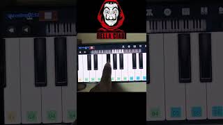 Bella Ciao  Easiest Mobile Piano tutorial  pianotutorial [upl. by Hatch]