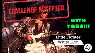 Little Fighter  White Lion guitar solo cover with TABS [upl. by Marve]