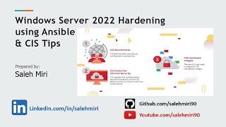 Harden windows server using Ansible and CIS tips [upl. by Jacquelyn]