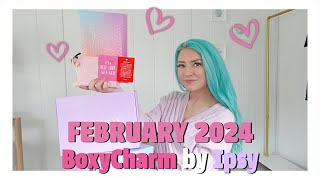 FEBRUARY 2024 BOXYCHARM BY IPSY UNBOXING IPSY UNBOXING FEBRUARY 2024 [upl. by Nomolas640]