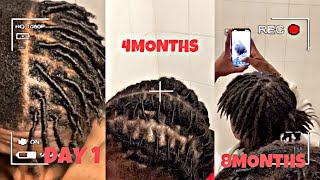 8 Months Starter Locs Dreadlocks Journey Trust the Process [upl. by Yentrok]