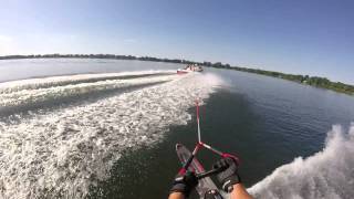 Slalom Water Ski Run with quotHelmet Camquot [upl. by Santini485]