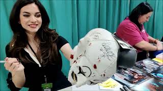 A Costly Dream and Crazy Questions The Cast from Terrifier Autographs my Art The Clown Mask [upl. by Olivie356]