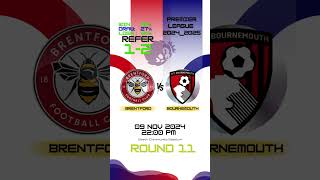 Brentford vs Bournemouth vòng 11 ngoaihanganhpml [upl. by Ueihttam]