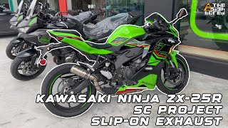 Modenas x Kawasaki Ninja ZX25R SE  SC Project slipon exhaust [upl. by Nnyleuqaj]