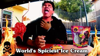 I Ate the World’s Hottest Freeze dried Ice Cream 🔥🌶️🍦 [upl. by Figone]