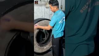 Amazing Process of Repairing Old Tires [upl. by Rudin]