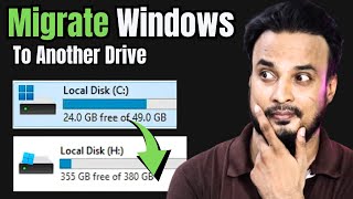 Migrate Windows to Another Drive for FREE   Clone Windows Drive to SSD or HDD 2023 [upl. by Lanita]