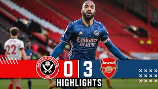 Sheffield United 03 Arsenal  EPL Premier League Highlights  Lacazette goals down Blades [upl. by Elleirad]