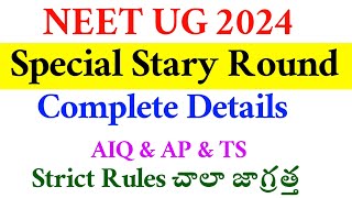 NEET UG 2024  Special Stray Vacancy Complete Details  Vision Update neetug [upl. by Daas]