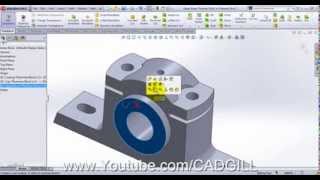 Plummer Block Video Tutorial SolidWorks Part 03  Upper Brass [upl. by Ilario]