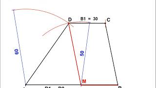 Dibujar un trapecio escaleno dadas las BASES y los LADOS [upl. by Lapointe311]