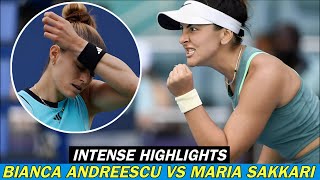 Maria Sakkari vs Bianca Andreescu Intense Highlights Tennis 2024 HD [upl. by Zaria627]