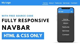 Responsive Navbar With Only HTML amp CSS [upl. by Mitman986]