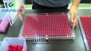 Manual capsule filling machine 400 holes for empty capsule [upl. by Doti]