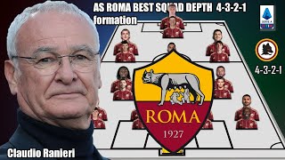 As Roma Best Squad Depth 4321 Formation Under Claudio Ranieri [upl. by Octave851]