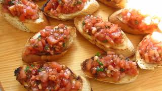 BRUSCHETTA ITALIANA RECIPE  How To Make Tomato Basil Bruschetta  VERY CHEAP  TASTY AND EASY [upl. by Stalk]