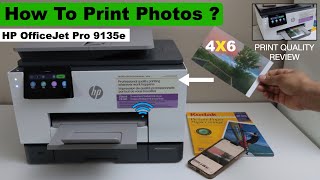 How To Print 4x6 Inch Photos With HP OfficeJet Pro 9130e 9135e Printer [upl. by Olifoet]