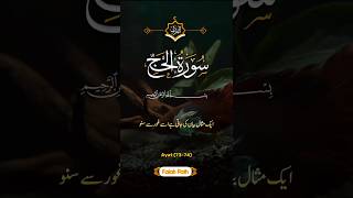 Surah Al Hajj  Shirk k bary ma Hukam  Misal sy wazaht  Alquran Urdu translation shorts ytshorts [upl. by Orrin]