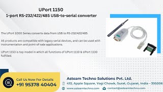 MOXA USB To Serial Converters Asteam Techno Solutions Pvt Ltd [upl. by Philana]