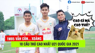 TOP 10 CẦU THỦ CÓ CHIỀU CAO KHỦNG NHẤT U21 QUỐC GIA 2021 [upl. by Egon]