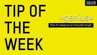 How to measure an included angle on ZOLLER »genius« inspection solution  Tip of the Week [upl. by Hacker]