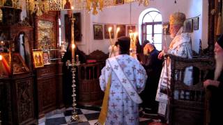 Metropolitan Methodios celebrates Divine Liturgy at the Holy Monastery of Simonos Petras A [upl. by Audy]