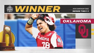 Oklahoma vs Florida State 2021 WCWS softball finals Game 2 highlights [upl. by Weissmann986]