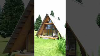 19 x 14 Modern A frame cabin tour  1 Bedroom [upl. by Nisotawulo]