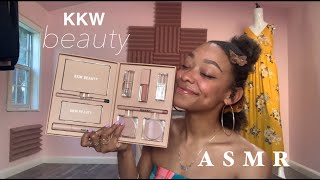 ASMR  KKW Beauty Unboxing 🥥✨ scratching tapping whispers ♡ [upl. by Lolita]