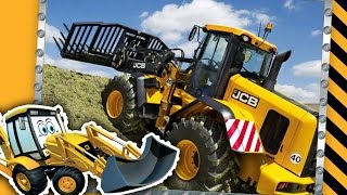 JCB Diggers On The Farm  Tractors Diggers Dump Trucks for Children [upl. by Anilac430]