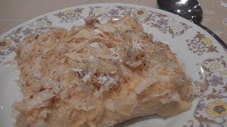 BOUGATSA  CREAMY CUSTARD PIE WITH FILLO PASTRY  STAVROS KITCHEN  GREEK CUISINE [upl. by Ateloiv411]