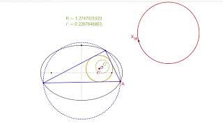 Poncelet triangles w circular caustic VIII inverseinincircle of circumcircle [upl. by Ovid]