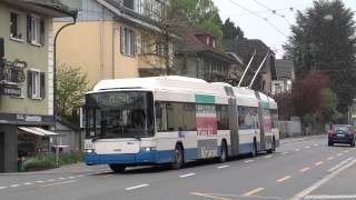 VBL Lucerne double articulated trolleybus 232 Maihof 1 [upl. by Rew]