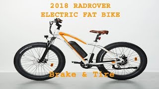 2018 RADROVER ELECTRIC FAT RAD POWER BIKE 06 Brake and Tire [upl. by Lobel483]