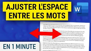 Comment ajuster lespace entre les mots sur Word [upl. by Nylirek]