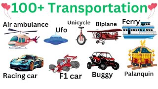 Vehicle Names  Transport Names with pictures in English  learn more Vocabulary words [upl. by Kere]