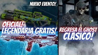 OFICIAL GRATIS LEGENDARIA PARA TODOS GHOST REGRESA  COD Mobile  Rido [upl. by Atinhoj838]