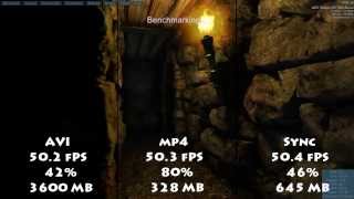 Mirillis Action Pictureinpicture Comparison Benchmark File Size CPU Usage [upl. by Jarietta]