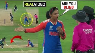 Amelia Kerr Run Out Controversy in IND vs NZ W T20 WC 2024  Harmanpreet Kaur  IND W vs NZ W [upl. by Sanbo]